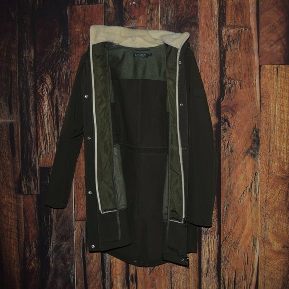 LAUREN RALPH LAUREN Women's sz XS Dark Green Coat Jacket - EXCELLENT CONDITION! - Picture 8 of 9
